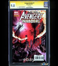1 / 1 STAN LEE SIGNED SIGNATURE SERIES Avengers Invaders #9 CGC 9.8 SS Red Skull