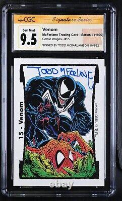 1990 Comic Images Signature Series Todd Mcfarlane 15 Venom Cgc/csg 9.5 Gem Mint