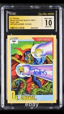 1991 Marvel Universe Dr Strange ART ADAMS Auto Signed CGC Signature Series 10