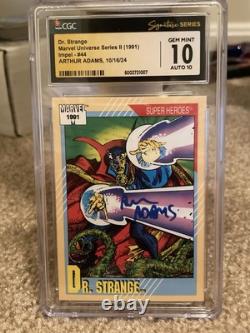 1991 Marvel Universe Dr Strange ART ADAMS Auto Signed CGC Signature Series 10