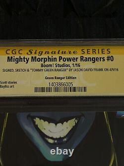 2016 Mighty Morphin Power Rangers #0 CGC 9.8 Green Ranger Jason David Frank SIGN