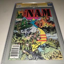 2x signed The'Nam #1 CGC 7.5 SS Michael Golden & Jim Shooter 1st Print 1986