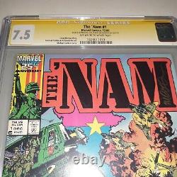 2x signed The'Nam #1 CGC 7.5 SS Michael Golden & Jim Shooter 1st Print 1986