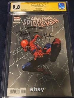 9.8 CGC Signature Series Amazing Spiderman. Signed by Opena / Ottley / Spencer