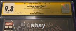 9.8 CGC Signature Series Amazing Spiderman. Signed by Opena / Ottley / Spencer