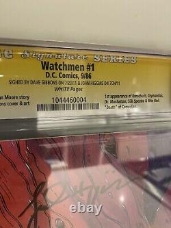 9.8 Cgc Ss Signature Series Watchmen #1 Signed By Dave Gibbons + John Higgins