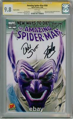 AMAZING SPIDER-MAN #568 DF ALEX ROSS CGC 9.8 SIGNATURE SERIES SIGNED STAN LEE x2