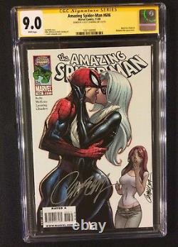 AMAZING SPIDER-MAN #606 #607 Comic CGC 9.2 SIGNED J SCOTT CAMPBELL Black Cat KEY