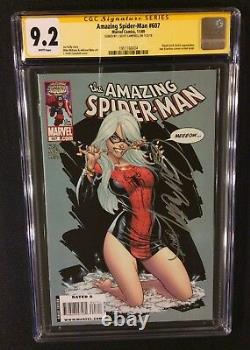 AMAZING SPIDER-MAN #606 #607 Comic CGC 9.2 SIGNED J SCOTT CAMPBELL Black Cat KEY