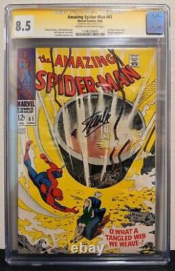 AMAZING SPIDER-MAN #61 CGC 8.5 Signature Series Signed by STAN LEE