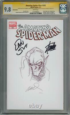 AMAZING SPIDER-MAN 648 CGC 9.8 SIGNATURE SERIES SIGNED x3 STAN LEE RAMOS SKETCH