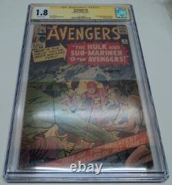 AVENGERS #3 CGC 1.8 SIGNATURE SERIES SIGNED BY STAN LEE (Marvel Comics 1964)