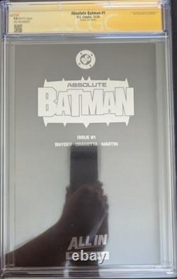 Absolute Batman #1 logo insignia foil CGC SS 9.8 signed Dragotta