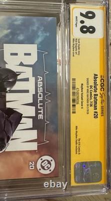 Absolute Batman #20 CGC 9.8 Signature Series MIKE MAYHEW EXCLUSIVE Variant Cover