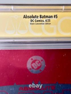 Absolute Batman #5 CGC 9.8 Double Signed Snyder & Clay Mann Foil SS