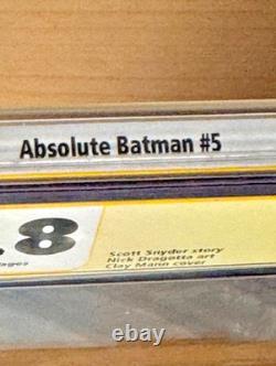 Absolute Batman #5 CGC 9.8 Double Signed Snyder & Clay Mann Foil SS