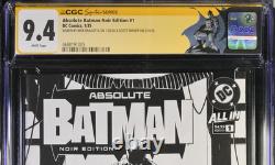 Absolute Batman Noir Edition #1 CGC 9.4 NM Signature Series 2x Signed ND + SS