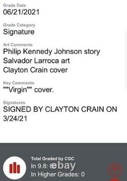 Alien #1 Clayton Crain CGC Infinity Signature Series 9.8 Crain Variant Cover C