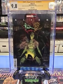 Alien #2 Cgc Ss 9.8 Signed By Anderson, Frank, Johnson Variant Edition 2022