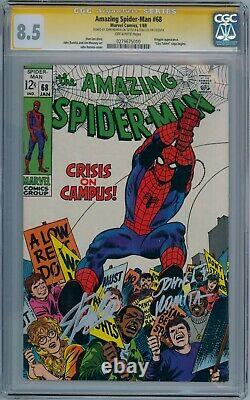 Amazing Spider-man #68 Cgc 8.5 Signature Series Signed Stan Lee John Romita Sr