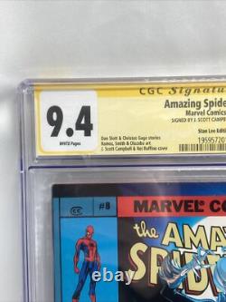 Amazing spider-man #8 stan lee edition J. Scott campbell Signature Series CGC 9.4