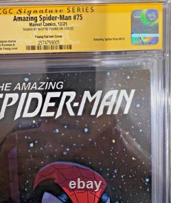 Amazing spiderman 75 skottie young cgc signature series 9.8