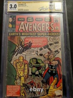 Avengers #1 CGC 3.0 Signature Series Origin of The Avengers SIGNED BY STAN LEE