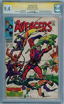 Avengers #55 1968 Cgc 9.4 Signature Series Signed Stan Lee 1st App Ultron