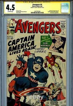 Avengers Vol 1 4 CGC 4.5 SS 1st Silver Age Captain America Iron Man Thor Lieber