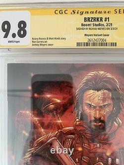 BRZRKR #1 CGC 9.8 Signature Series Cover O Keanu Reeves Signed 1000 Copy Meyers