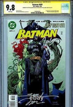 Batman 609 CGC 9.8 SS X3 Jim Lee Loeb Sinclair Williams Hush Catwoman Poison Ivy