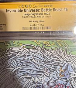 Battle Beast #6 Maria Wolf PCB Hobby Variant cover Signature Series CGC 9.9