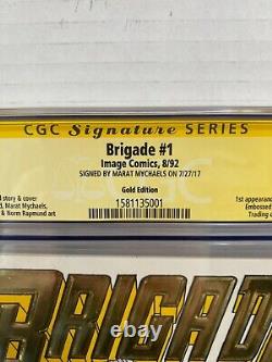 Brigade #1 Image COMICS 1992 CGC 9.4 SIGNATURE SERIES SIGNED MARAT MYCHAELS