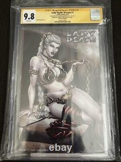 CGC 9.8 #3 Lady Death Dreams Slave Leia Edition Star Wars COA signature Series