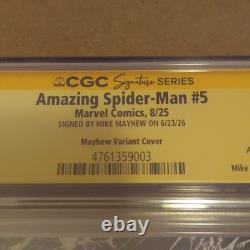 CGC 9.8 Amazing Spider-Man #5 Signature Series Mayhew Limited 3K Total Copies