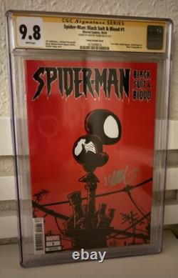 CGC 9.8 SS Spider-Man Black Suit & Blood #1 Skottie Young Variant Signed
