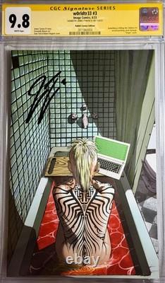 CGC 9.8 SS w0rldtr33 #3 Rabbit Ed Image 2023 Tynion IV Signed Virgin White Pages