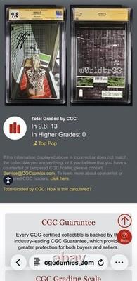 CGC 9.8 SS w0rldtr33 #3 Rabbit Ed Image 2023 Tynion IV Signed Virgin White Pages