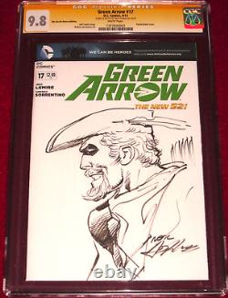 CGC SS GREEN ARROW 17 blank with a Classic Green Arrow sketch by NEAL ADAMS