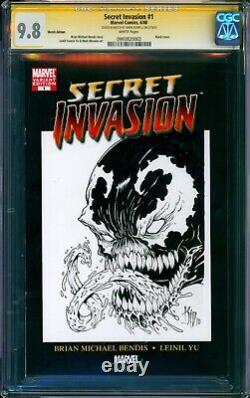 CGC Signature Series 9.8 Marvel Secret Invasion 1 Signed & Sketched Mark Kidwell