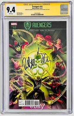 CGC Signature Series Graded 9.4 Avengers #10 Signed Elizabeth Olsen Paul Bettany