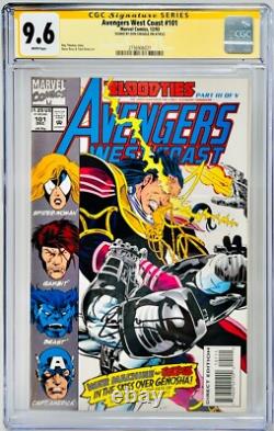 CGC Signature Series Graded 9.6 Marvel Avengers West Coast #101 Don Cheadle Blk