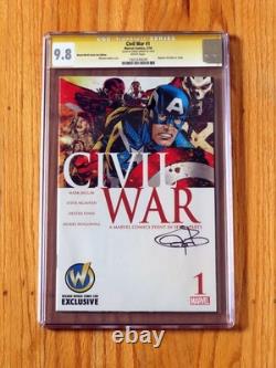 CIVIL WAR #1 WIZARD WORLD CGC SS 9.8 2016 Signature Series signed Jeremy Renner