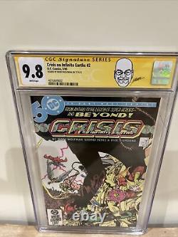 CRISIS ON INFINITE EARTHS #2 CGC 9.8 Signature Series Marv Wolfman White Pages
