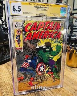 Captain America #110 Signed by Jim Steranko CGC Signature Series 6.5 1969