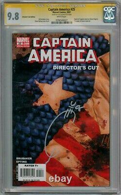 Captain America #25 DC Cgc 9.8 Signature Series Signed Quesada Movie 3 Death