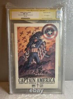 Captain America #v4 #1 Marvel Comic 6-02 CGC NM+ 9.6 Signature Series COA #42/49