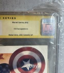 Captain America #v4 #1 Marvel Comic 6-02 CGC NM+ 9.6 Signature Series COA #42/49