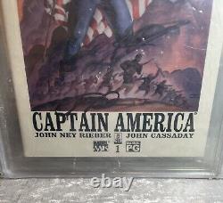 Captain America #v4 #1 Marvel Comic 6-02 CGC NM+ 9.6 Signature Series COA #42/49