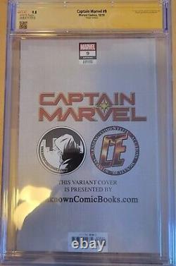 Captain Marvel #9 Virgin Variant CGC Signature Series 9.8 Signed By Mark Brooks
